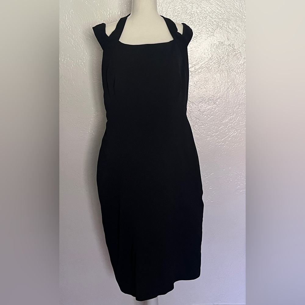 Lauren Ralph Lauren Womens Black Halter Cocktail Dress Size 16
